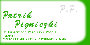 patrik pigniczki business card